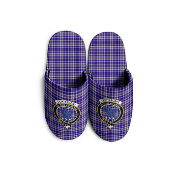 Ochterlony Tartan Home Slippers with Family Crest KIDS - Tartan Vibes Clothing