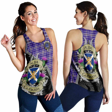 Ochterlony Tartan Family Crest Women's Racerback Tanks Lion Rampant Royal Thistle Shield Celtic Inspired 4XL - Tartan Vibes Clothing