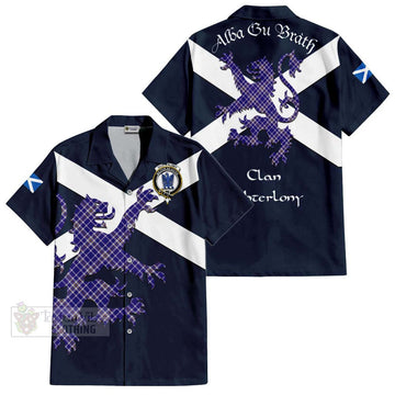 Ochterlony Tartan Lion Rampant Hawaiian Shirt Proudly Display Your Heritage with Alba Gu Brath and Clan Name Kid - Tartan Vibes Clothing