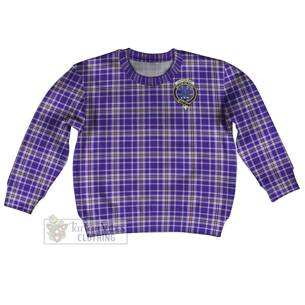 Ochterlony Tartan Kid Ugly Sweater with Family Crest Kid - Tartan Vibes Clothing