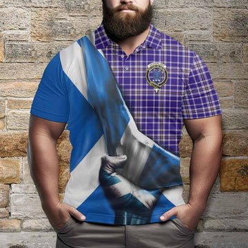 Ochterlony Tartan Polo Shirt with Family Crest Scotland Patriotic Style Kid - Tartan Vibes Clothing