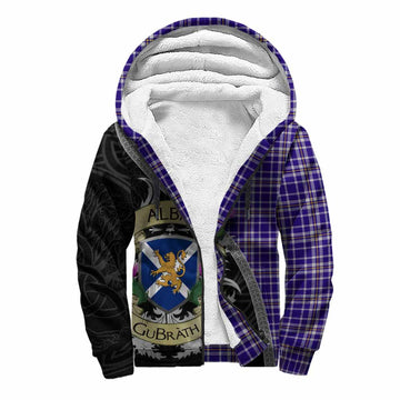 Ochterlony Tartan Family Crest Sherpa Hoodie Lion Rampant Royal Thistle Shield Celtic Inspired Unisex S - Tartan Vibes Clothing