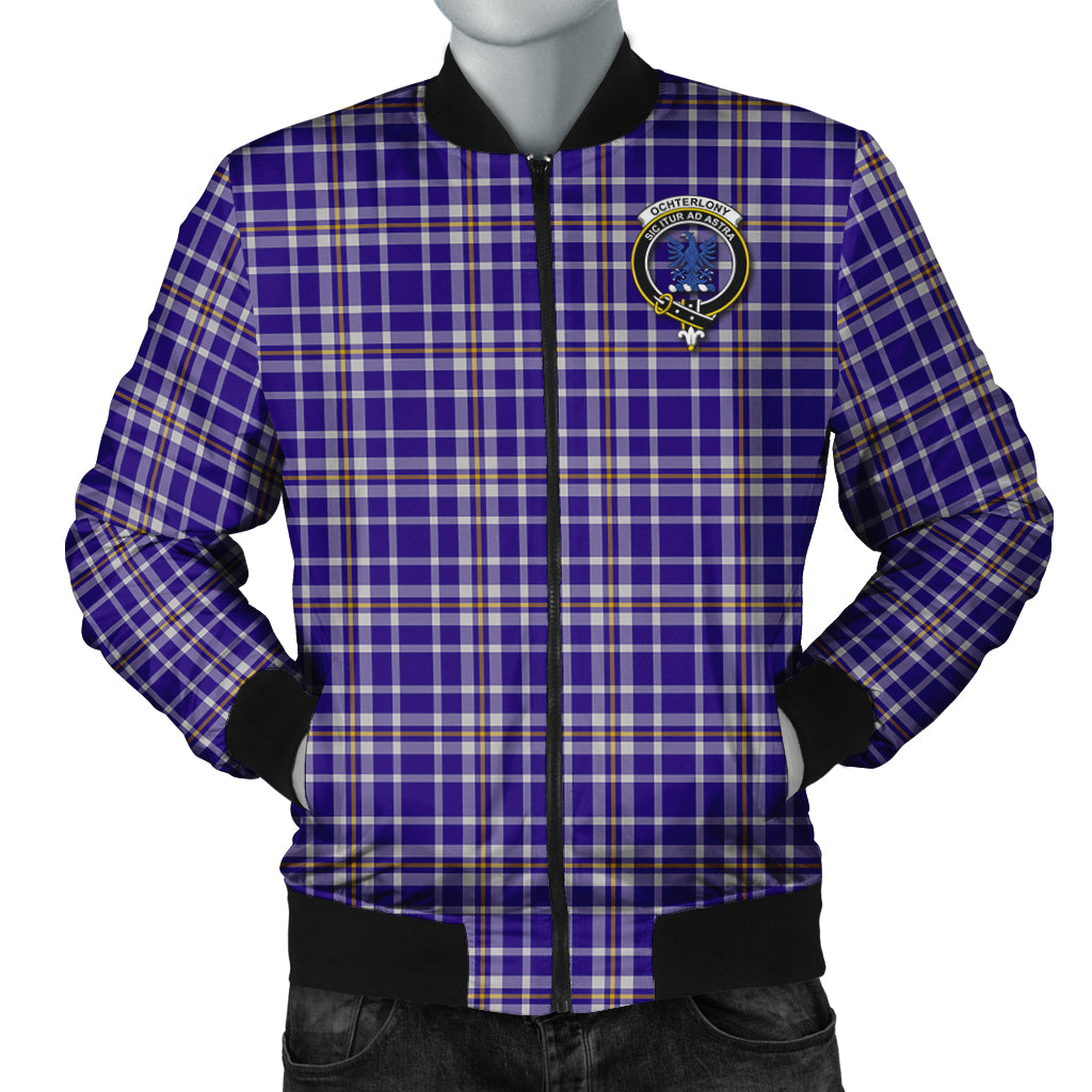 Ochterlony Tartan Bomber Jacket with Family Crest Unisex - Tartan Vibes Clothing