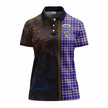 Ochterlony Tartan Family Crest Women's Polo Shirt Alba Gu Brath Be Brave Lion Ancient Style Women - Tartan Vibes Clothing