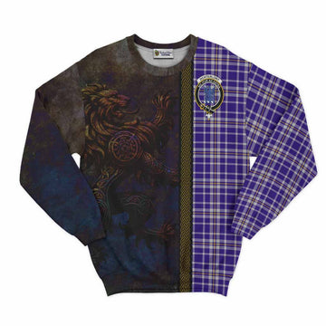 Ochterlony Tartan Family Crest Sweatshirt Alba Gu Brath Be Brave Lion Ancient Style Unisex - Tartan Vibes Clothing