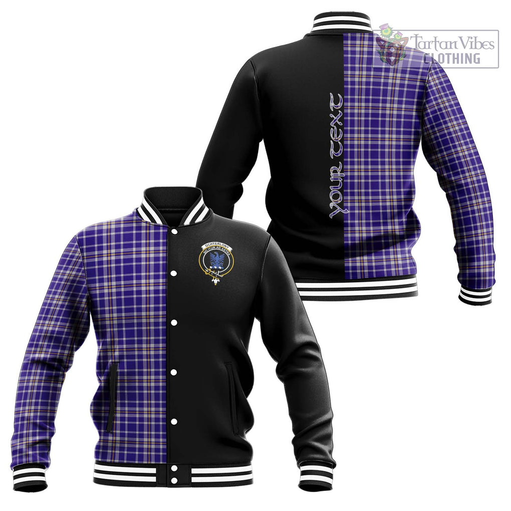 Ochterlony Tartan Baseball Jacket with Family Crest and Half Of Me Style Unisex - Tartan Vibes Clothing
