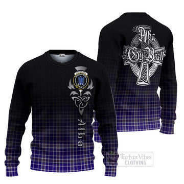 Ochterlony Tartan Ugly Sweater Featuring Alba Gu Brath Family Crest Celtic Inspired Unisex - Tartan Vibes Clothing