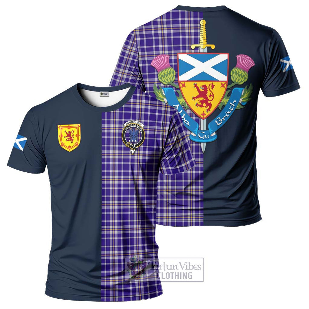 Ochterlony Tartan T-Shirt Alba with Scottish Lion Royal Arm Half Style Kid's Shirt - Tartan Vibes Clothing