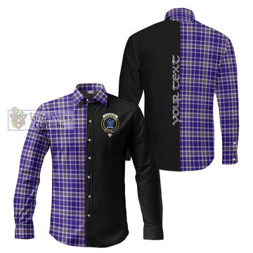Ochterlony Tartan Long Sleeve Button Shirt with Family Crest and Half Of Me Style Men's Shirt S - Tartanvibesclothing Shop