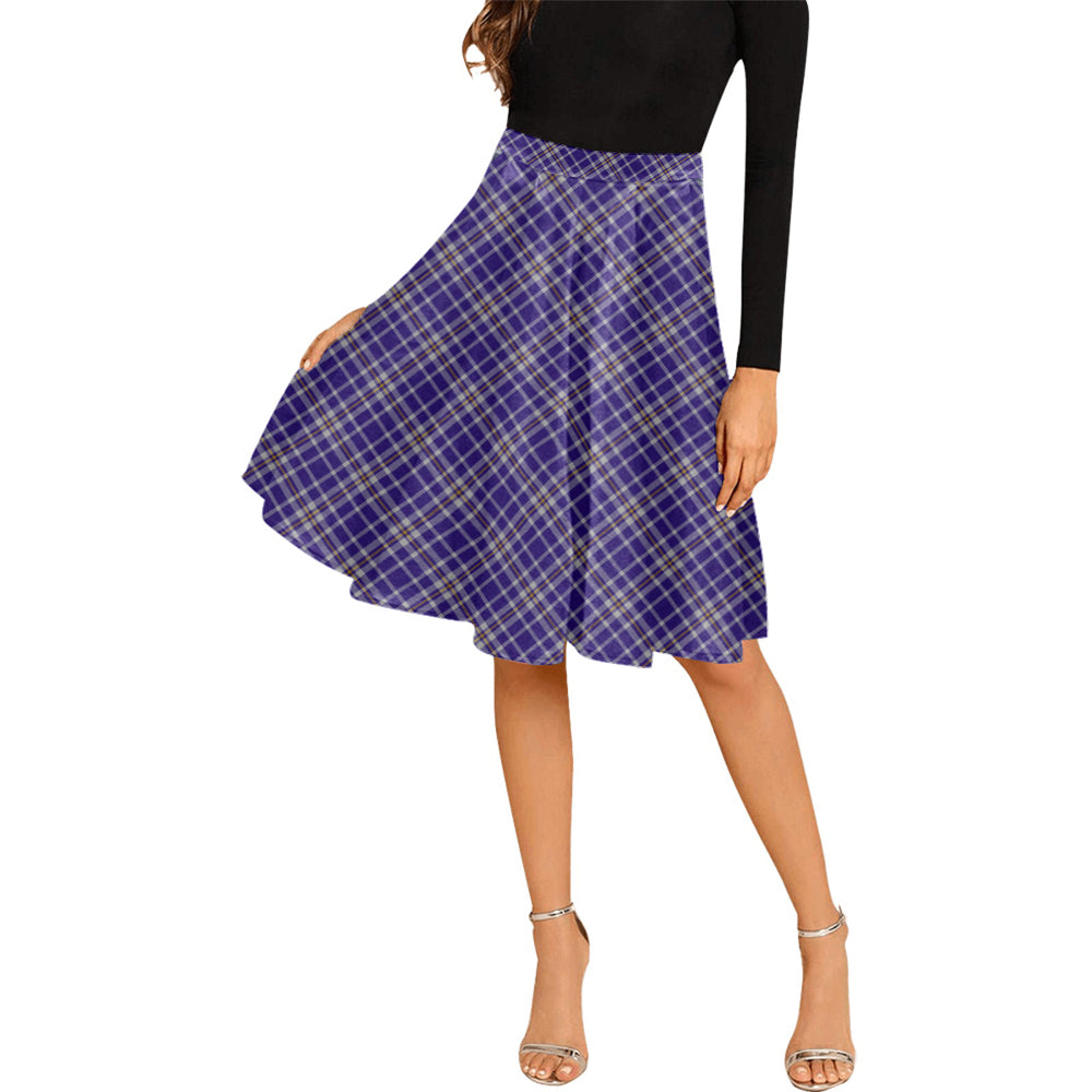 Ochterlony Tartan Melete Pleated Midi Skirt Cross Style Female - Tartan Vibes Clothing