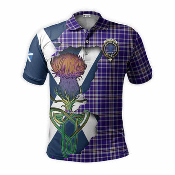 Ochterlony Tartan Family Crest Polo Shirt Scottish Thistle Celtic Inspired Kid - Tartan Vibes Clothing
