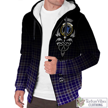Ochterlony Tartan Sherpa Hoodie Featuring Alba Gu Brath Family Crest Celtic Inspired Unisex - Tartan Vibes Clothing
