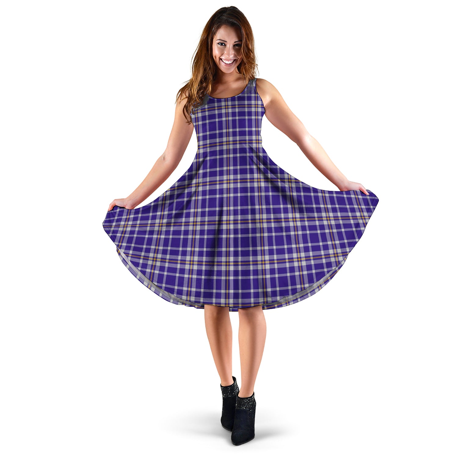 Ochterlony Tartan Sleeveless Midi Womens Dress XL - Tartan Vibes Clothing