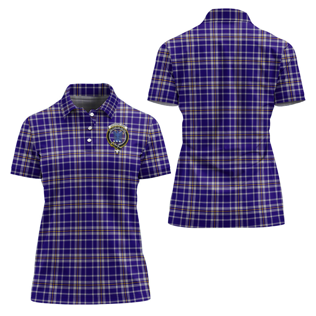 ochterlony-tartan-polo-shirt-with-family-crest-for-women
