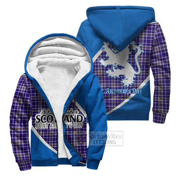 Ochterlony Family Crest Tartan Sherpa Hoodie Celebrate Saint Andrew's Day in Style Unisex S - Tartan Vibes Clothing
