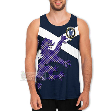 Ochterlony Tartan Lion Rampant Men's Tank Top Proudly Display Your Heritage with Alba Gu Brath and Clan Name Men - Tartan Vibes Clothing