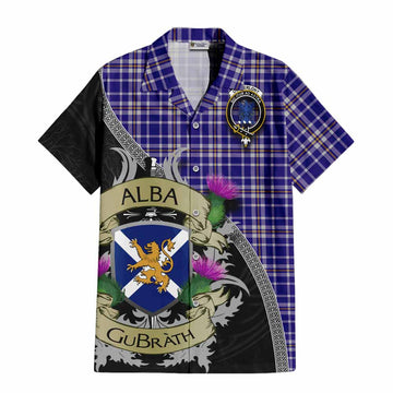 Ochterlony Tartan Family Crest Hawaiian Shirt Lion Rampant Royal Thistle Shield Celtic Inspired Kid - Tartan Vibes Clothing