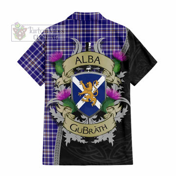 Ochterlony Tartan Family Crest Hawaiian Shirt Lion Rampant Royal Thistle Shield Celtic Inspired - Tartan Vibes Clothing
