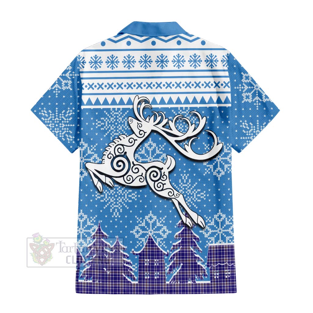 Ochterlony Clan Christmas Hawaiian Shirt Celtic Reindeer Style - Tartan Vibes Clothing