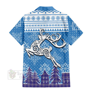 Ochterlony Clan Christmas Hawaiian Shirt Celtic Reindeer Style - Tartan Vibes Clothing