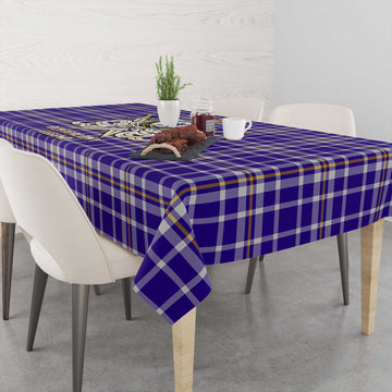 Ochterlony Tartan Tablecloth with Clan Crest and the Golden Sword of Courageous Legacy