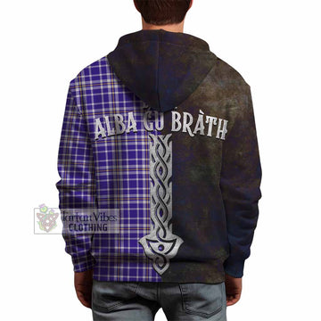 Tartan Vibes Clothing Ochterlony Tartan Family Crest Hoodie Alba Gu Brath Be Brave Lion Ancient Style