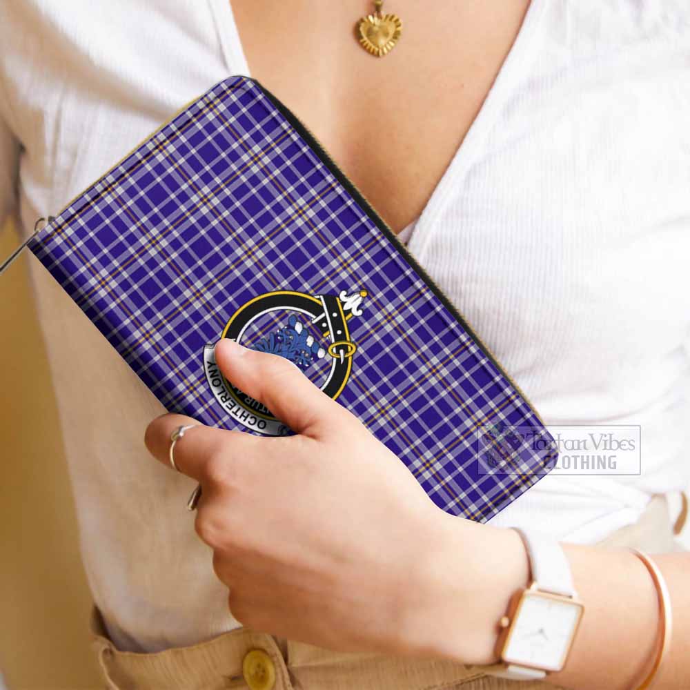 Ochterlony Tartan Women's Leather Wallet with Family Crest - Tartan Vibes Clothing