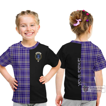 Ochterlony Tartan Kid T-Shirt with Family Crest and Half Of Me Style - Tartan Vibes Clothing