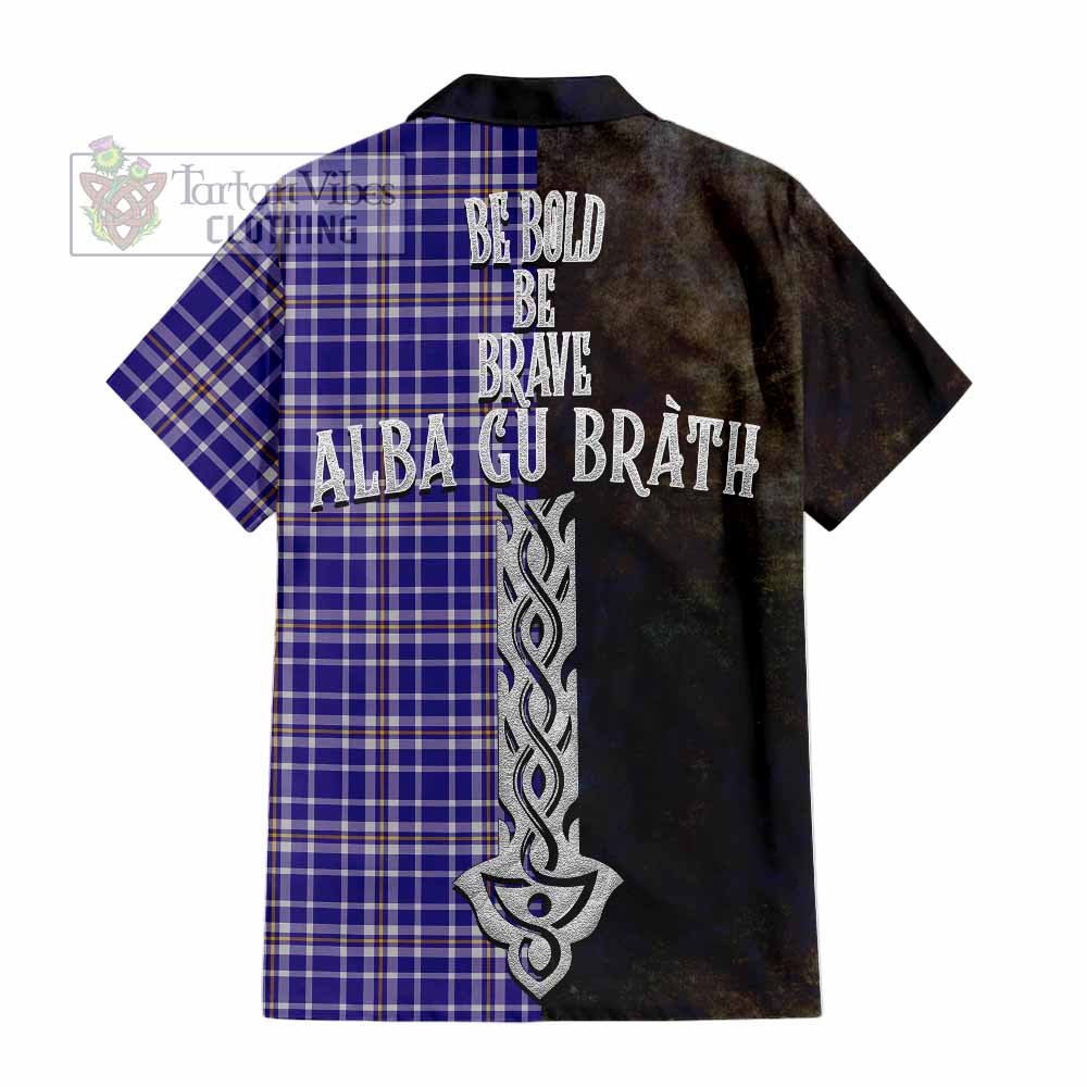 Ochterlony Tartan Family Crest Hawaiian Shirt Alba Gu Brath Be Brave Lion Ancient Style - Tartan Vibes Clothing