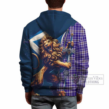 Ochterlony Tartan Family Crest Hoodie with Scottish Majestic Lion - Tartan Vibes Clothing