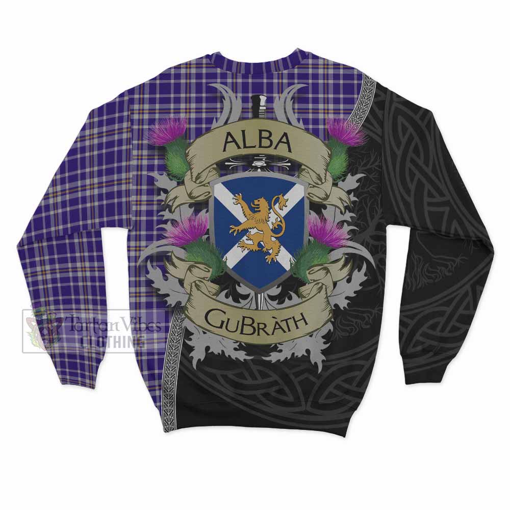 Ochterlony Tartan Family Crest Sweatshirt Lion Rampant Royal Thistle Shield Celtic Inspired - Tartan Vibes Clothing
