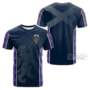 Ochterlony Tartan Cotton T-shirt with Family Crest and Lion Rampant Vibes Sport Style