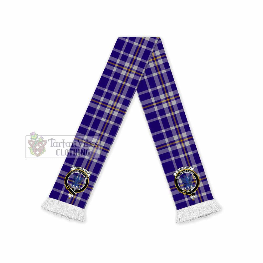 Ochterlony Tartan Ruffneck Scarf with Family Crest - Tartan Vibes Clothing