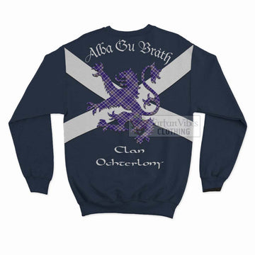 Ochterlony Tartan Lion Rampant Sweatshirt Proudly Display Your Heritage with Alba Gu Brath and Clan Name - Tartan Vibes Clothing