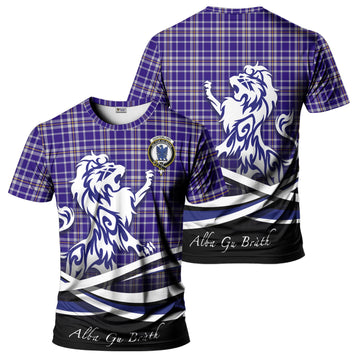Ochterlony Tartan T-Shirt with Alba Gu Brath Regal Lion Emblem