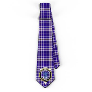 Ochterlony Tartan Classic Necktie with Family Crest