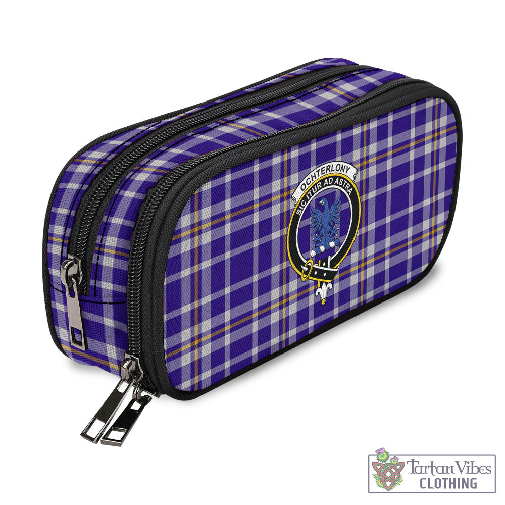 Ochterlony Tartan Pen and Pencil Case with Family Crest - Tartan Vibes Clothing