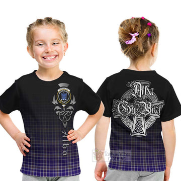 Ochterlony Tartan Kid T-Shirt Featuring Alba Gu Brath Family Crest Celtic Inspired - Tartan Vibes Clothing