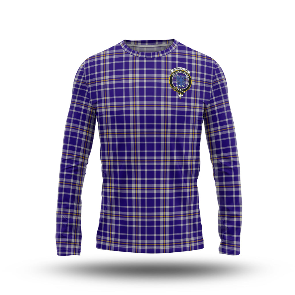 Ochterlony Tartan Long Sleeve T-Shirt with Family Crest - Tartan Vibes Clothing