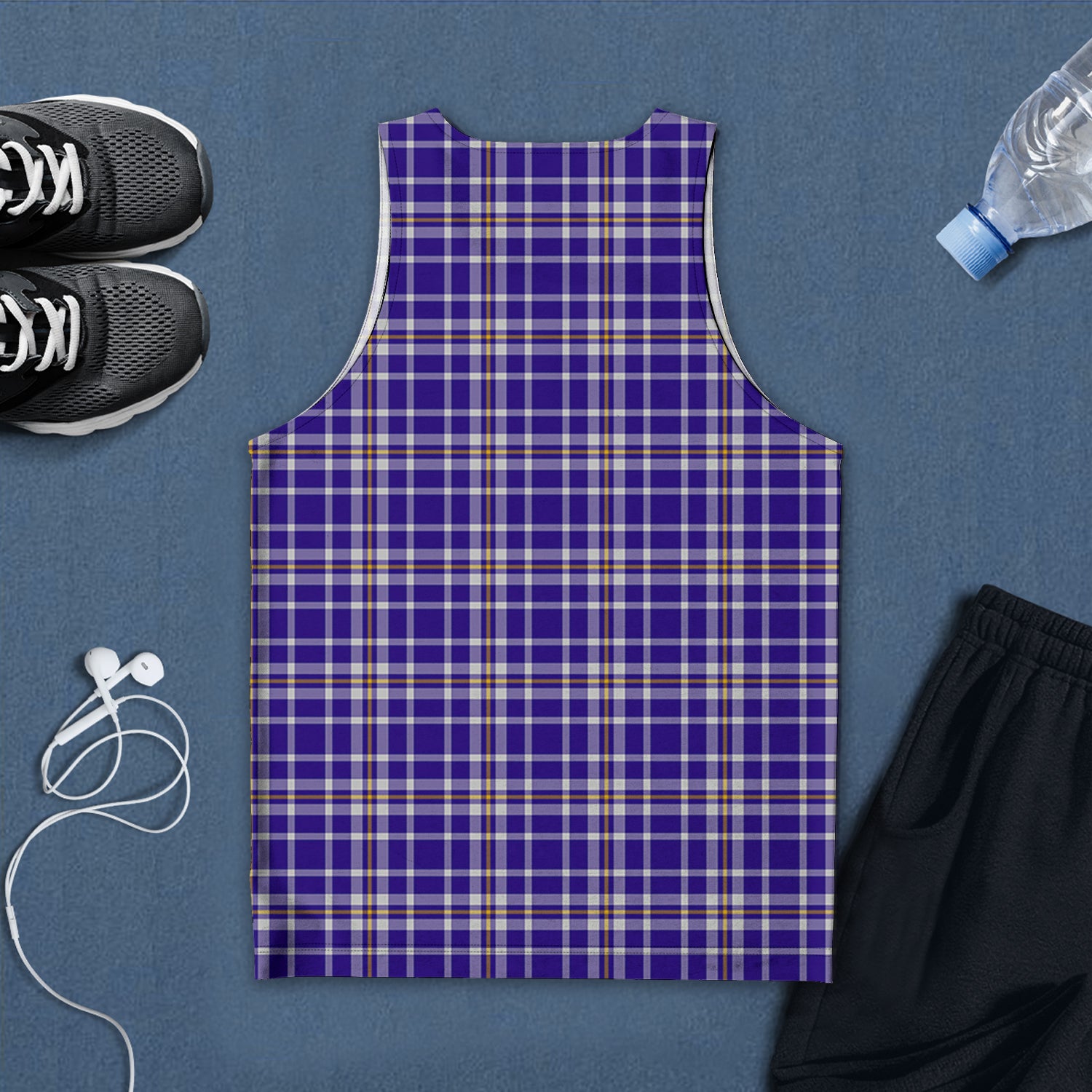 Ochterlony Tartan Mens Tank Top with Family Crest - Tartan Vibes Clothing