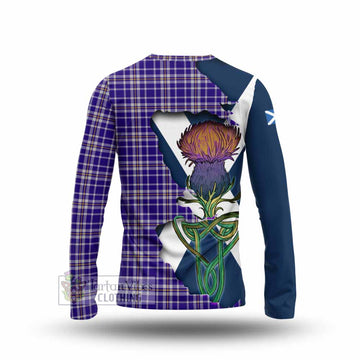 Ochterlony Tartan Family Crest Long Sleeve T-Shirt Scottish Thistle Celtic Inspired - Tartan Vibes Clothing