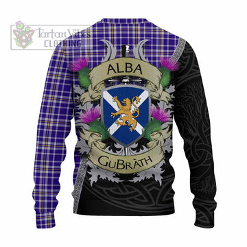 Ochterlony Tartan Family Crest Knitted Sweater Lion Rampant Royal Thistle Shield Celtic Inspired - Tartan Vibes Clothing