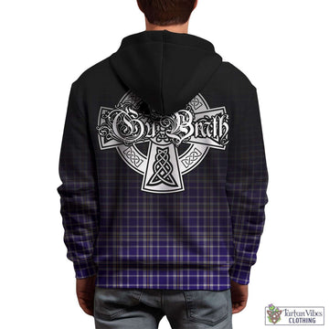 Ochterlony Tartan Hoodie Featuring Alba Gu Brath Family Crest Celtic Inspired - Tartan Vibes Clothing