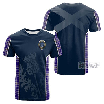 Ochterlony Tartan Cotton T-shirt with Family Crest and Scottish Thistle Vibes Sport Style
