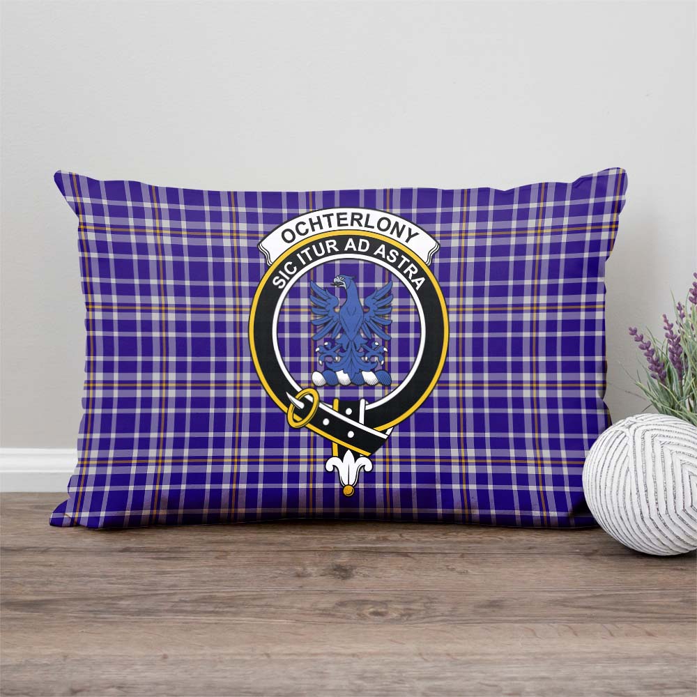 Ochterlony Tartan Pillow Cover with Family Crest - Tartan Vibes Clothing