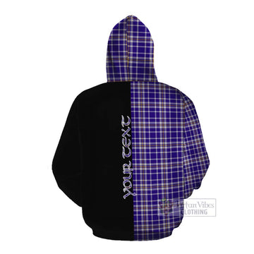 Ochterlony Tartan Cotton Hoodie with Family Crest and Half Of Me Style Pullover Hoodie - Tartan Vibes Clothing