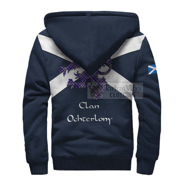 Ochterlony Tartan Lion Rampant Sherpa Hoodie Proudly Display Your Heritage with Alba Gu Brath and Clan Name - Tartan Vibes Clothing