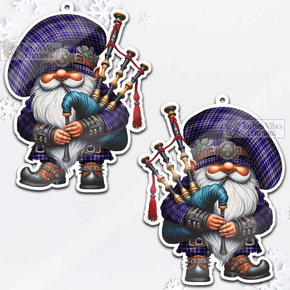 Ochterlony Tartan Bagpiper Gnome Christmas Ornament - Tartan Vibes Clothing