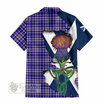 Ochterlony Tartan Family Crest Hawaiian Shirt Scottish Thistle Celtic Inspired - Tartan Vibes Clothing
