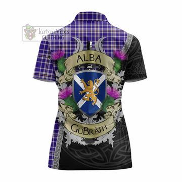 Ochterlony Tartan Family Crest Women's Polo Shirt Lion Rampant Royal Thistle Shield Celtic Inspired - Tartan Vibes Clothing